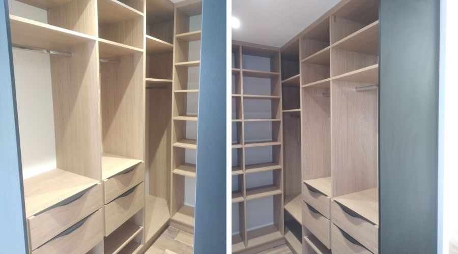 Un dressing en bois sur mesure