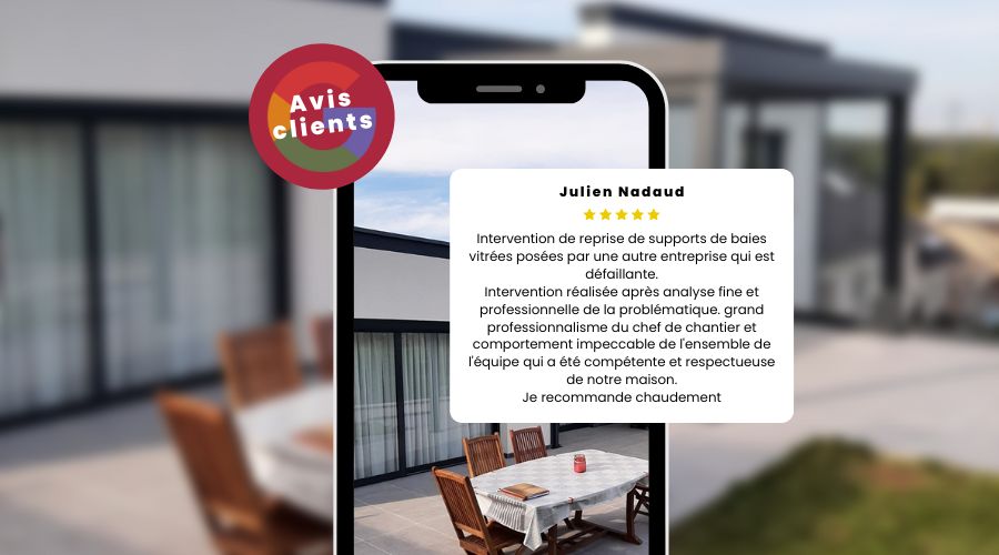 Une intervention technique sur baie vitrée saluée pour son professionnalisme